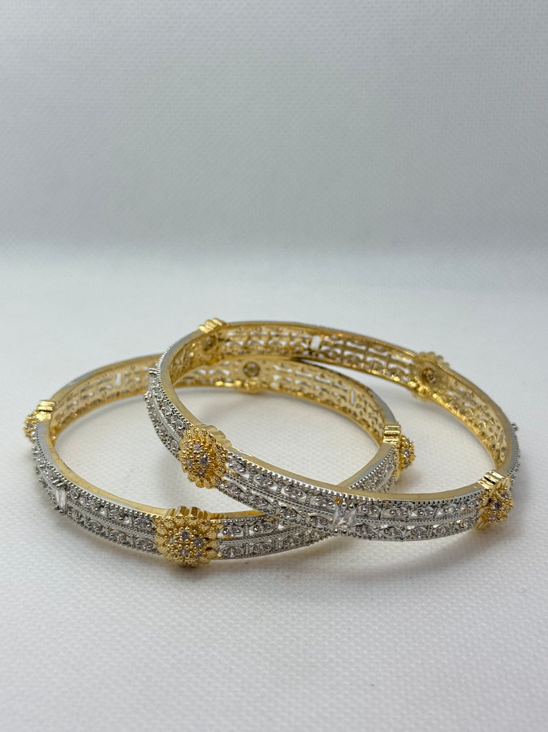 Dual-Tone Elegance Bangles