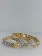 Dual-Tone Elegance Bangles