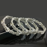 Stunning American Diamond Bangles With Clear Crystal Accents