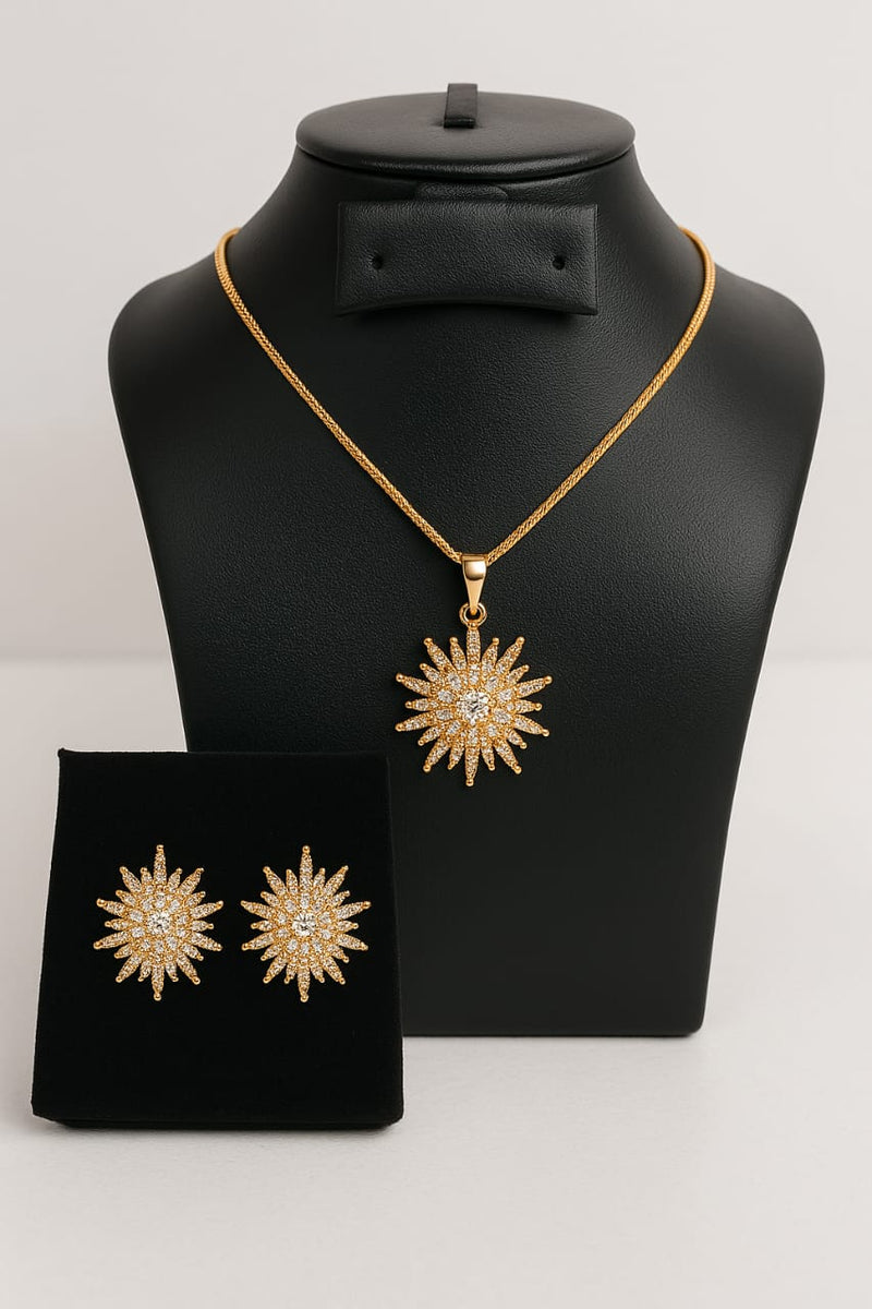 Radiant Starburst Necklace & Earring Set